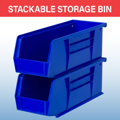 Akro-Mils 30224 AkroBins Plastic Storage Bins, 11"x 4"x 4", Black, 12-Pack
