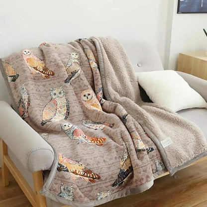 UKELER Owl Throw Blanket Queen Size 80'' x 90'', Soft Cozy Warm Throw Blanket for Bed/Couch/Sofa/Camping, Great Gift for Women's Day,Mother's Day,Father's Day,Thanksgiving,Christmas,Hallows' Day