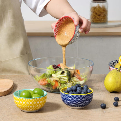 Selamica Ceramic 4 OZ Dipping Bowls Set, 3.5 Inch Mini Bowl for Dipping, Side Dishes, Microwave Dishwasher Safe, Set of 6, Assorted Colors