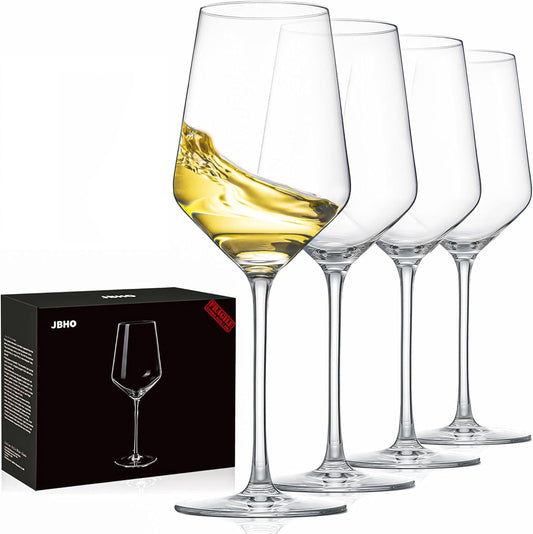 JBHO 17 oz Lead-Free Wine Glasses Set of 4, Hand Blown Durable Crystal Wine Glasses for Daily Use
