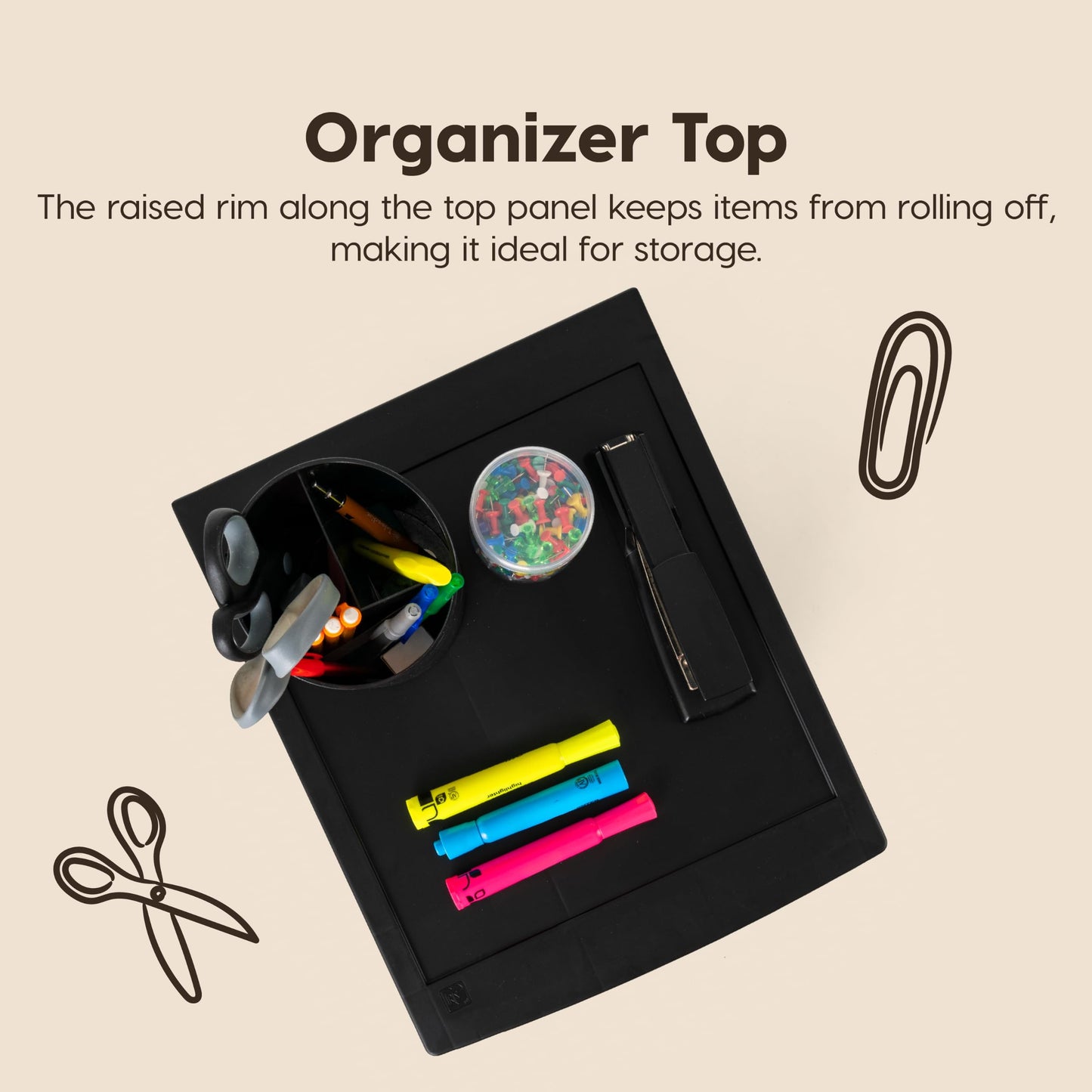 IRIS USA Plastic Drawer Storage Organizer, 3-Drawers, 2-Pack, for Classroom Art Craft Supplies