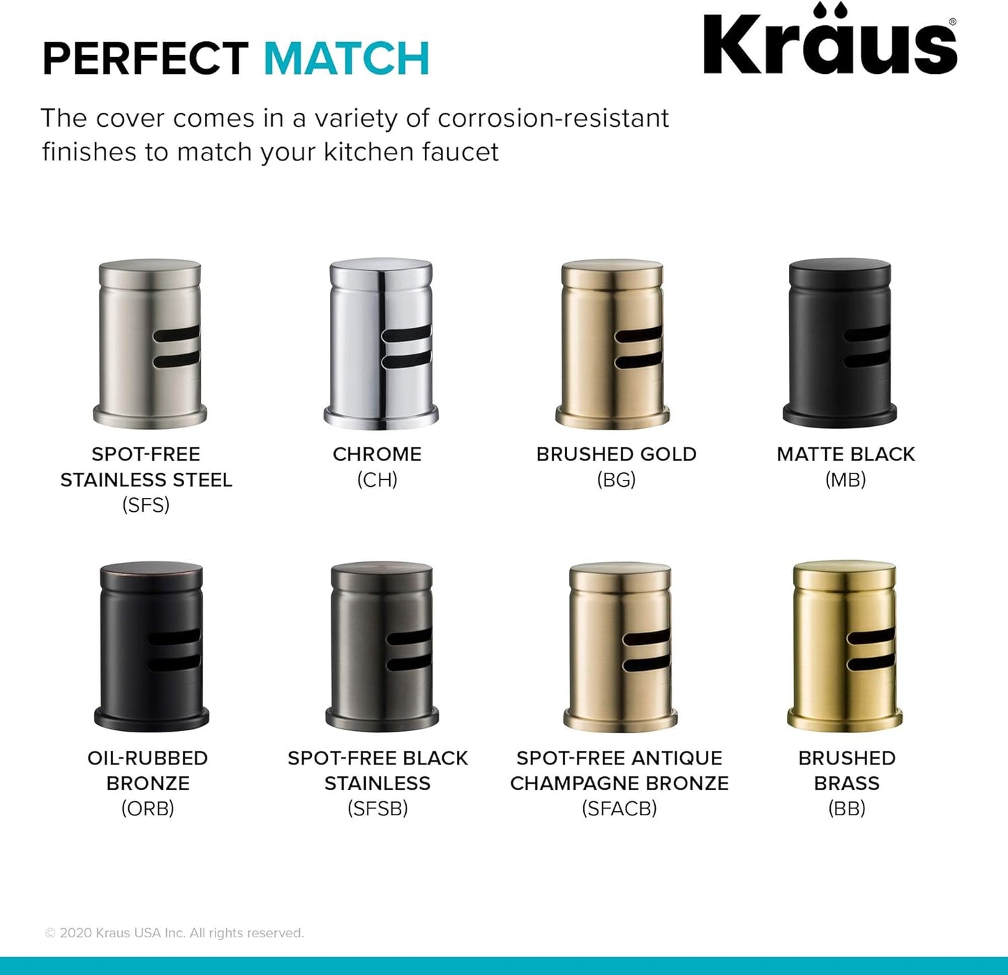 KRAUS Dishwasher Air Gap in Brushed Brass, KAG-1BB
