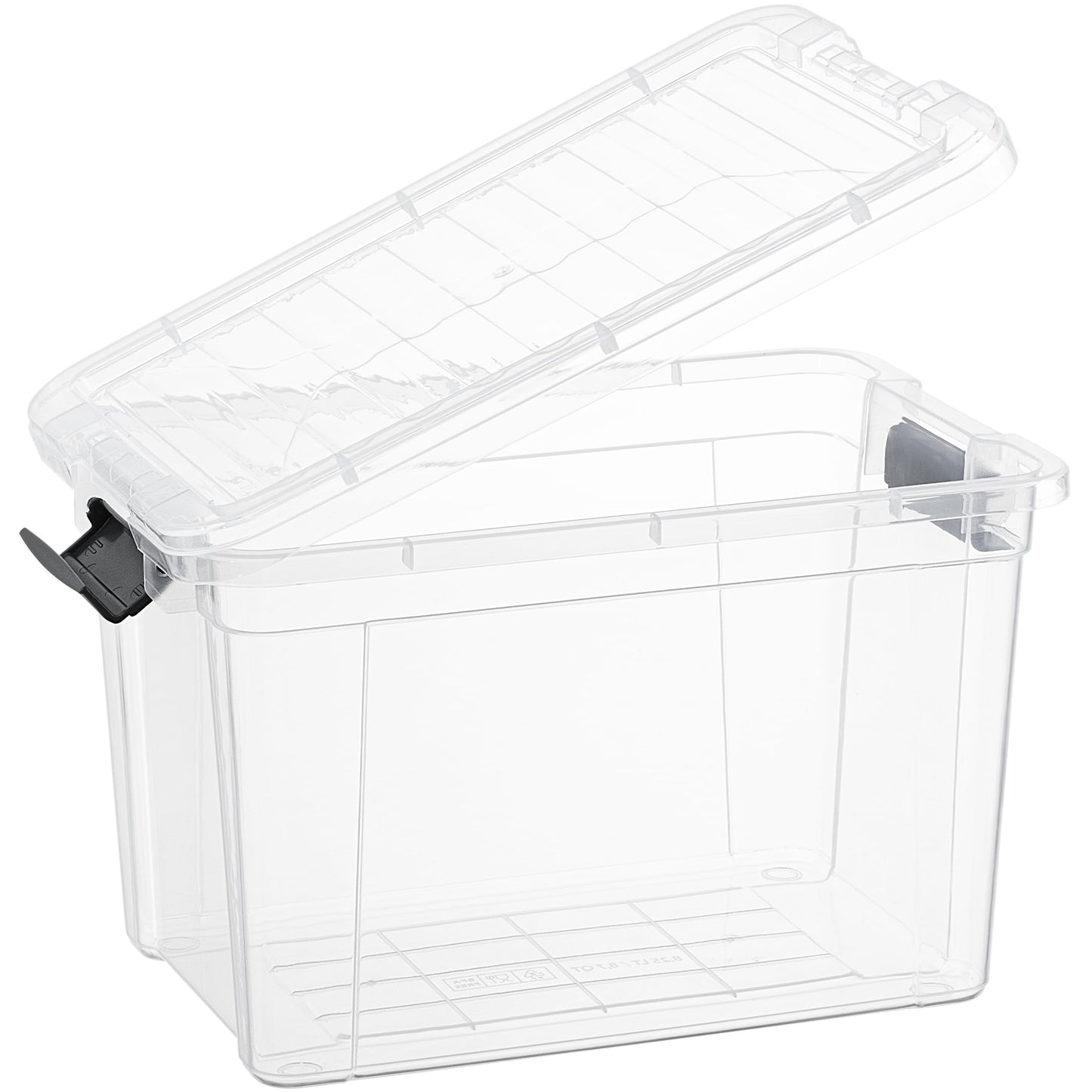 Superio Clear Storage Boxes with Lids, 8.75 Quart Plastic Container Bins for Organizing, Stackable