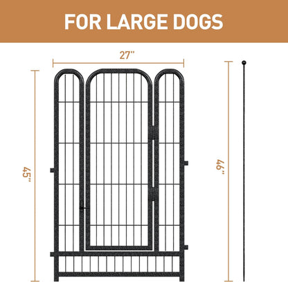 Metal Dog Playpen, 45" Inch Height 32 Panels, Ideal Dog Fence for Large/Medium/Small Dogs Indoor & Outdoor Bliss, Perfect Dog Pen for Camping, Yard and RV | Black-Silver