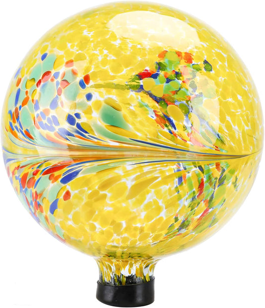 VCUTEKA Gazing Ball, Glass Gazing Balls Sphere for Garden Lawn Outdoor Ornament Yard Decorative