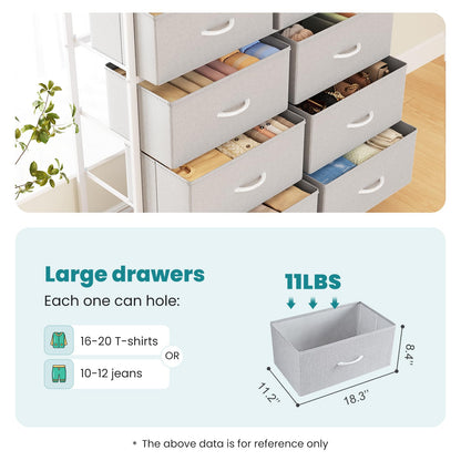 OLIXIS 8 Drawer Storage Dresser for Bedroom, Closet Organizers Units