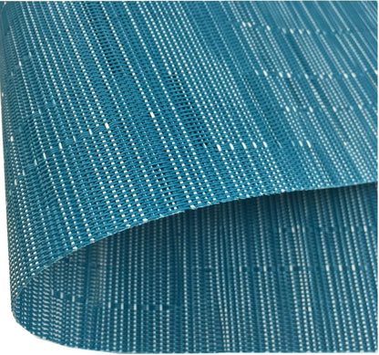 WAZAIGUR Placemats Set of 8 for Dining Table Heat-Resistant Washable Place Mats Woven Vinyl Kitchen Table Mats Easy to Clean,Blue