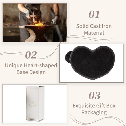 Sziqiqi Couple Sculptures Cast Iron Gift for Anniversaries Wedding Small Modern Abstract Figurine Decorative Metal Statues Romantic Passionate Love Ornament for Couples Valentines