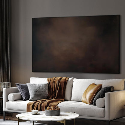 SIGNWIN 46"x72" Extra Large Framed Wall Art Dark Brown Abstract Moody Illustration for Home Living Room Bedroom Decor (Frame Assembly Required)