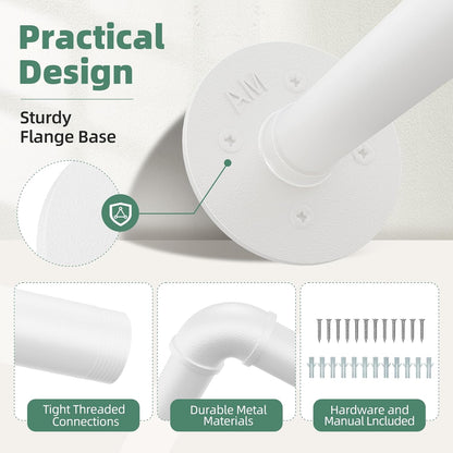 Plant Hanger Indoor with 6 Hanging Chains Hanging Planters for Indoor Plants Hanging Plant Holder Window Plant Shelves White Metal Rod(Pot not Included