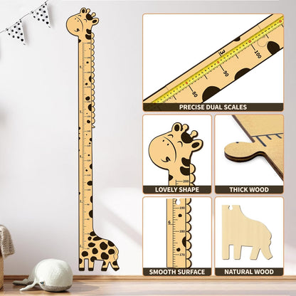 Wooden Growth Chart for Kids,Giraffe Height Chart for Boy Girls,Measuring Board for Kids Height,for Child's Room,Nursery Decor Decoration Wall Art (giraffe)