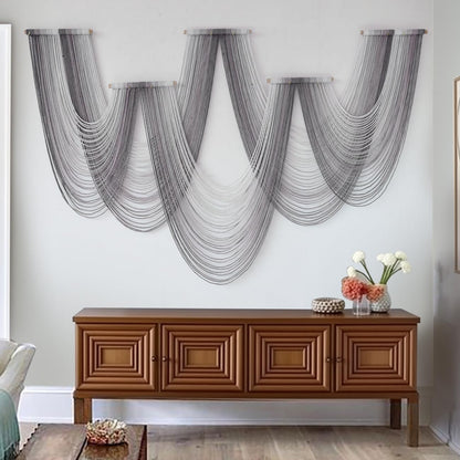 IOWER Large Macrame Wall Hanging Boho Wall Art Handmade Home Decor Dip-Dyed Macrame Wall Decor Wall Art Craftsmanship Fiber Art Boho Chic Wall Decor Modern For Bedroom Livingroom Backdrop