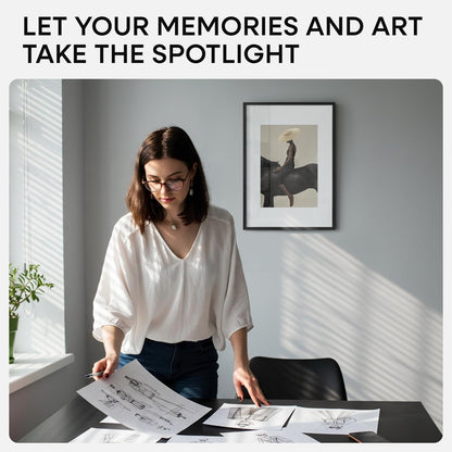 Homeforia A3 Picture Frame Black, High End Metal 11.7 x 16.5 inch Poster Frames with Mat 8.3 x 11.7 for Photo, A3 Size Frames Matted to A4 Print, 11.7x16.5 Wall Hanging Frame, Tempered Glass, Set of 1