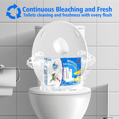 USKICH Toilet Bowl Cleaner - 80 PACK, Household Automatic Toilet Bowl Cleaners with Bleach, Bathroom Toilet Tank Cleaners Tablets with Sustained-Release Technology for Against Tough Stains