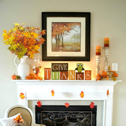 6Pcs Artificial Maple Leaves Branches Fake Fall Maple Shrubs for Thanksgiving Christmas Festival Garland Decoration