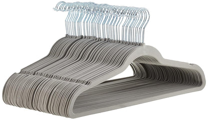 Amazon Basics Slim Velvet Non-Slip Space Saving Suit Clothes Hangers, Closet Organizer