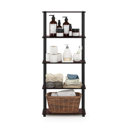 Furinno Turn-N-Tube 5-Tier Multipurpose Shelf / Display Rack / Storage Shelf / Bookshelf, Square