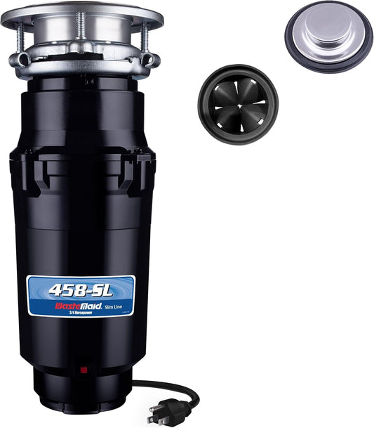 Waste Maid 10-US-WM-458-SL-3B Garbage Disposal Anti-Jam Stainless Steel Food Waste Grinding System