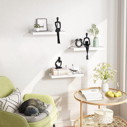 Home Decor Thinker Statue Accents, Set of 3 Thinker Sculptures Office Decor Modern Abstract Resin Decoration on Shelf Table Desk for Living Room Office Bedroom (Large Black)