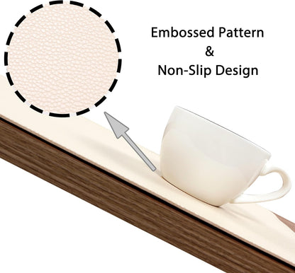 Set of 6 Faux Leather Placemats, PU Table Mats, Waterproof, Stain Resistant, Heat Resistant, Non-Slip Easy to Clean for Kitchen Dining Table,Conference Table, Beige