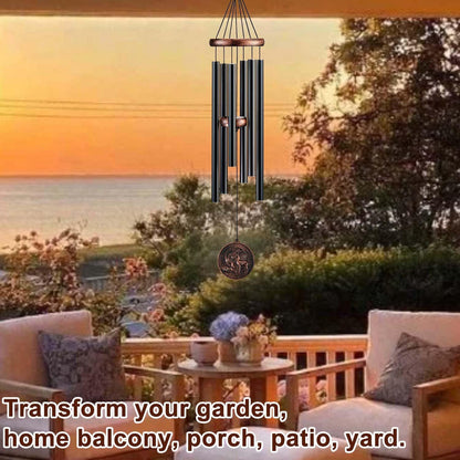 Wind Chimes for Outside, Deer Deep Tone Vintage Wind Chime Outdoor Clearance, Sympathy/Memorial/Festivals/Birthday Gift for Mom Dad Grandma, Home Garden Patio Decor (34" Deer)