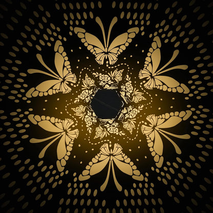 2 Pack Butterfly Solar Lanterns Outdoor Waterproof - Birthday Gifts for Women, Mom, Butterflies Solar Lights Outdoor Hanging Garden Decor for Outside, Patio, Outdoor, Yard, Lawn, Balcony