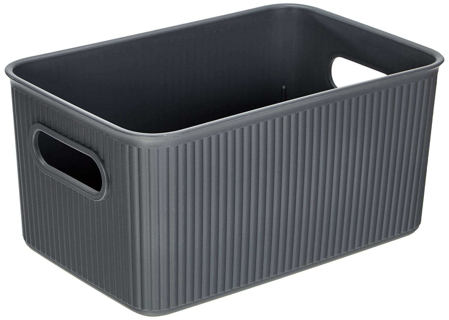 TATAY Baobab Multi-purpose Storage Basket Medium with Capacity for 5 Litres, Grey Anthracite, 18.1