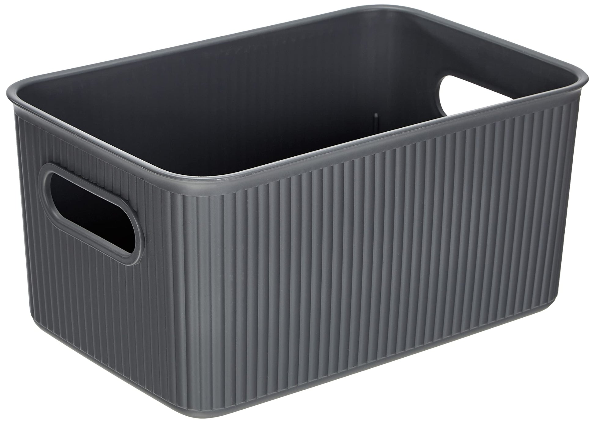 TATAY Baobab Multi-purpose Storage Basket Medium with Capacity for 5 Litres, Grey Anthracite, 18.1