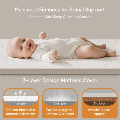 3-in-1 Baby Bassinet, Rocking Bassinet, Bedside Bassinet for Baby, Stable and Secure Bassinet Bedside Sleeper for Newborn & Infant, 6 Height Adjustable with Wheels, Mattress & Breathable Mesh (Khaki)