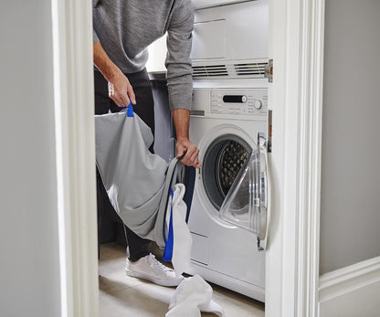 Joseph Joseph Tota 60 liter/15.8 gallon Laundry Hamper Separation Basket with lid, 2 Removable Washing Bags with Handles- Carbon Black