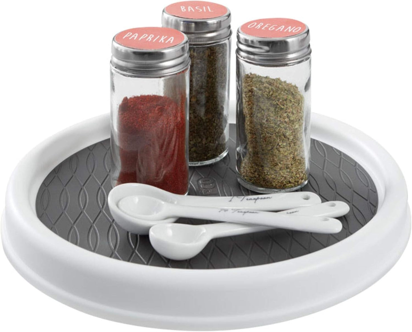 Copco Non-Skid Pantry Cabinet, 9-Inch, White/Gray (Pack of 4)