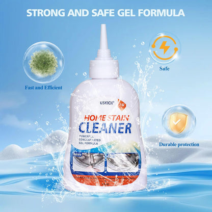 USKICH Home Remover Gel, 7 Fl Oz Household Washing Machine Cleaner, Effective Stain Remover Gel for Washing Machine,Cleaner for Bathroom Grout,Refrigerator Strips,Kitchen Sinks, Shower,Caulk-2 Packs
