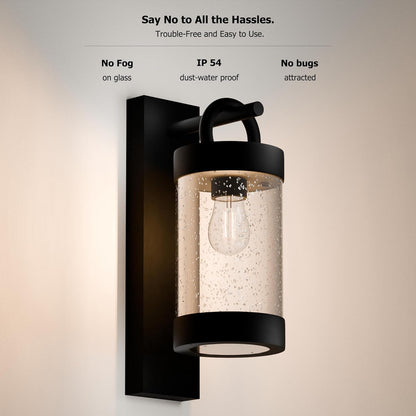 Wall Light Outdoor Lantern with Dusk to Dawn Sensor E26 Bulb (Not Include) Wall Mount Hang Lamp Wall Sconce Lighting Photocell Lights for Porch Front Door Garden IP44 Waterproof Max 28W