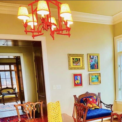 Kandinsky Contemporary Throw Pillow Cover - Heavy Red Space Modern Cushion | Abstract Throw Pillows | Contemporary Pillow | Abstract Chair Cushions | Hand Embroidered Cushion | Wool Size 18x18