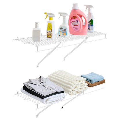 VEVOR Wire Shelf Kit, 3 ft, Set of 2, Wall Mounted Wire Shelves, Heavy-Duty Carbon Steel Hanging