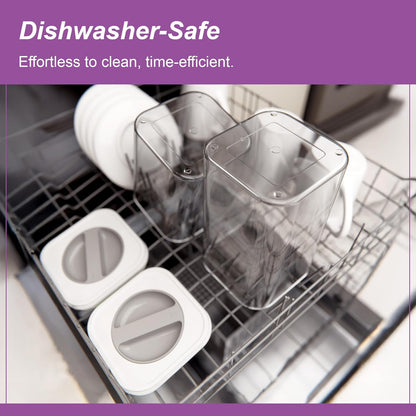 Amazing Abby - Carol - 112-Ounce Acrylic Canister (Set of 3), Plastic Airtight Food Container, Stackable for Pantry Storage, BPA-Free and Shatter-Proof, Perfect for Home and Commercial Use