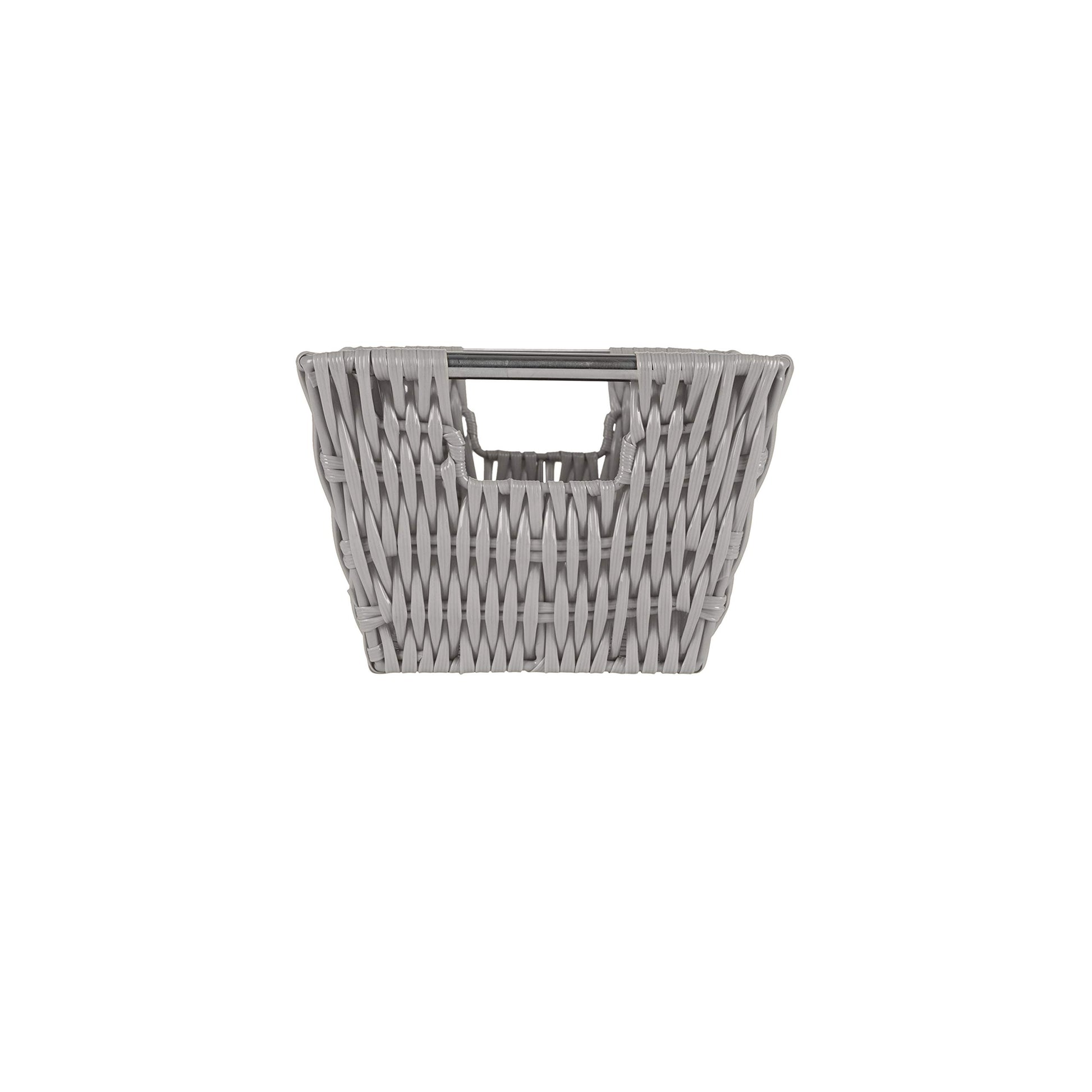 Simplify 11"x6.5"x4.5" Small Shelf Storage Woven Basket with Handles, Nursery, Playroom, Toys