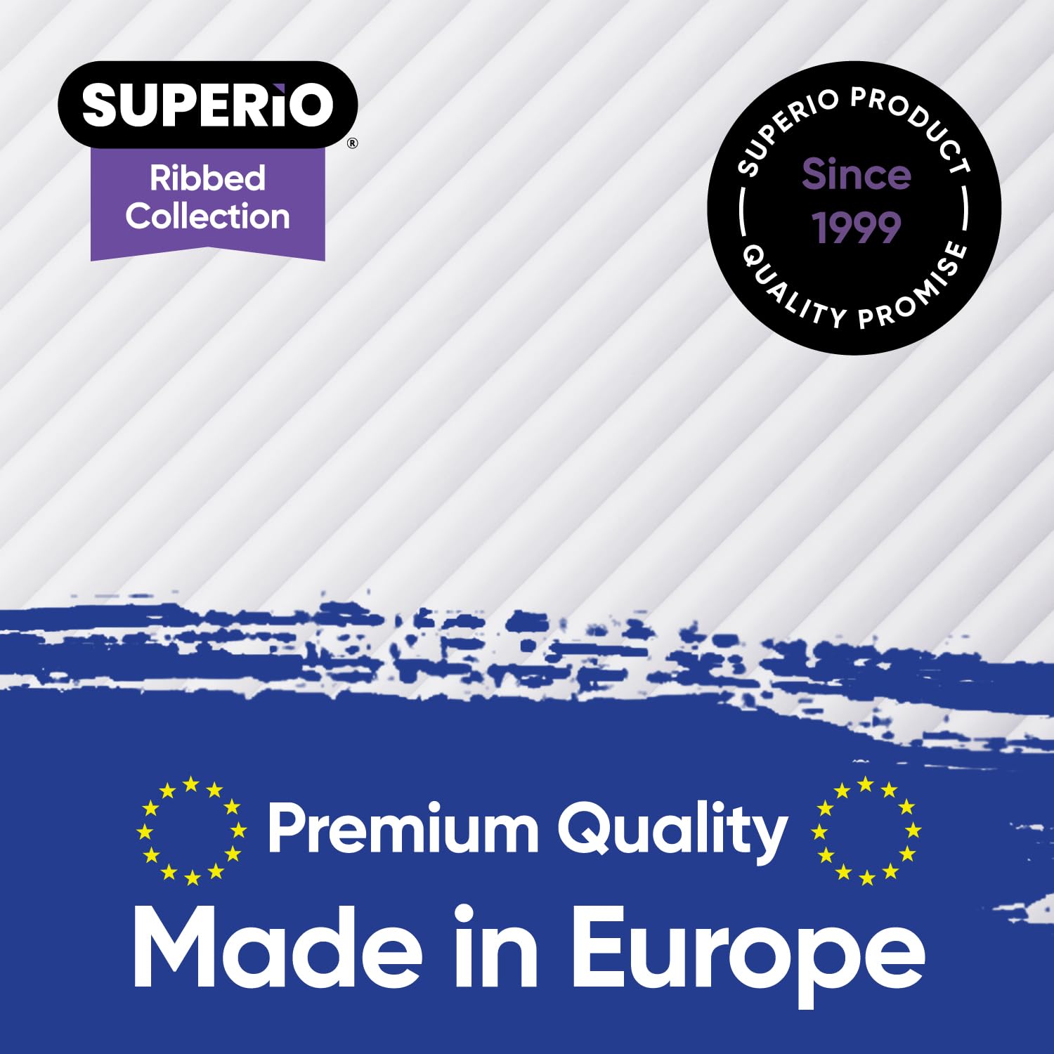 Superio Ribbed Collection - Superio Lid for Decorative Plastic Basket Open Home Storage Bins