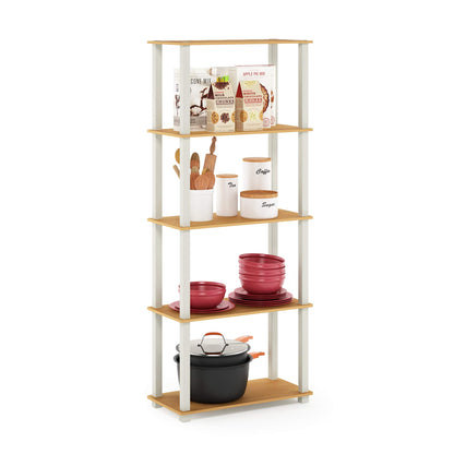 Furinno Turn-N-Tube 5-Tier Multipurpose Shelf / Display Rack / Storage Shelf / Bookshelf, Square