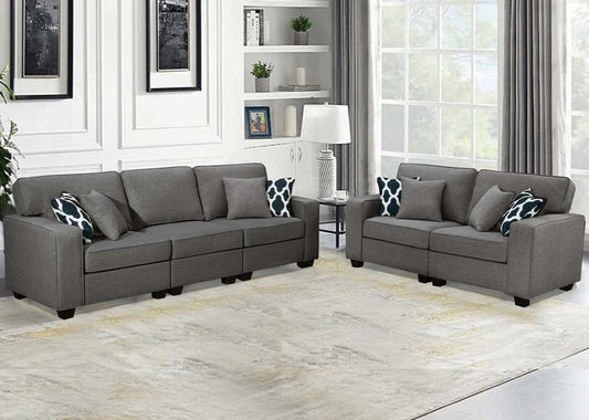 L Lengend Vansen Modular Sectional Sofa U Shaped Couch with Ottoman Modern Reversible Corner