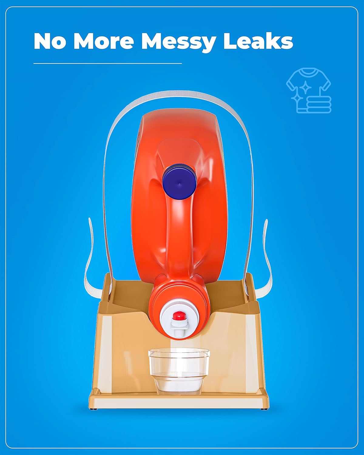 TidyFriend Laundry Detergent Holder Stand Organizer with Drip Tray, 3 Pack Laundry Soap Holder with Non-Slip Rubber Feet for Washing Space Organization, Angled Downward Slope for Easy Pouring (Beige)