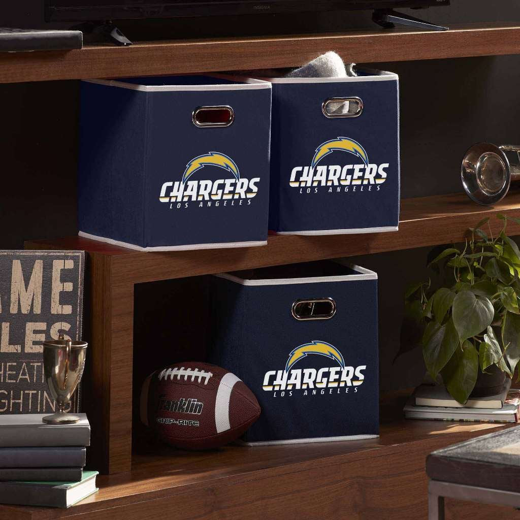 Franklin Sports NFL L.A. Chargers Collapsible Storage Bin