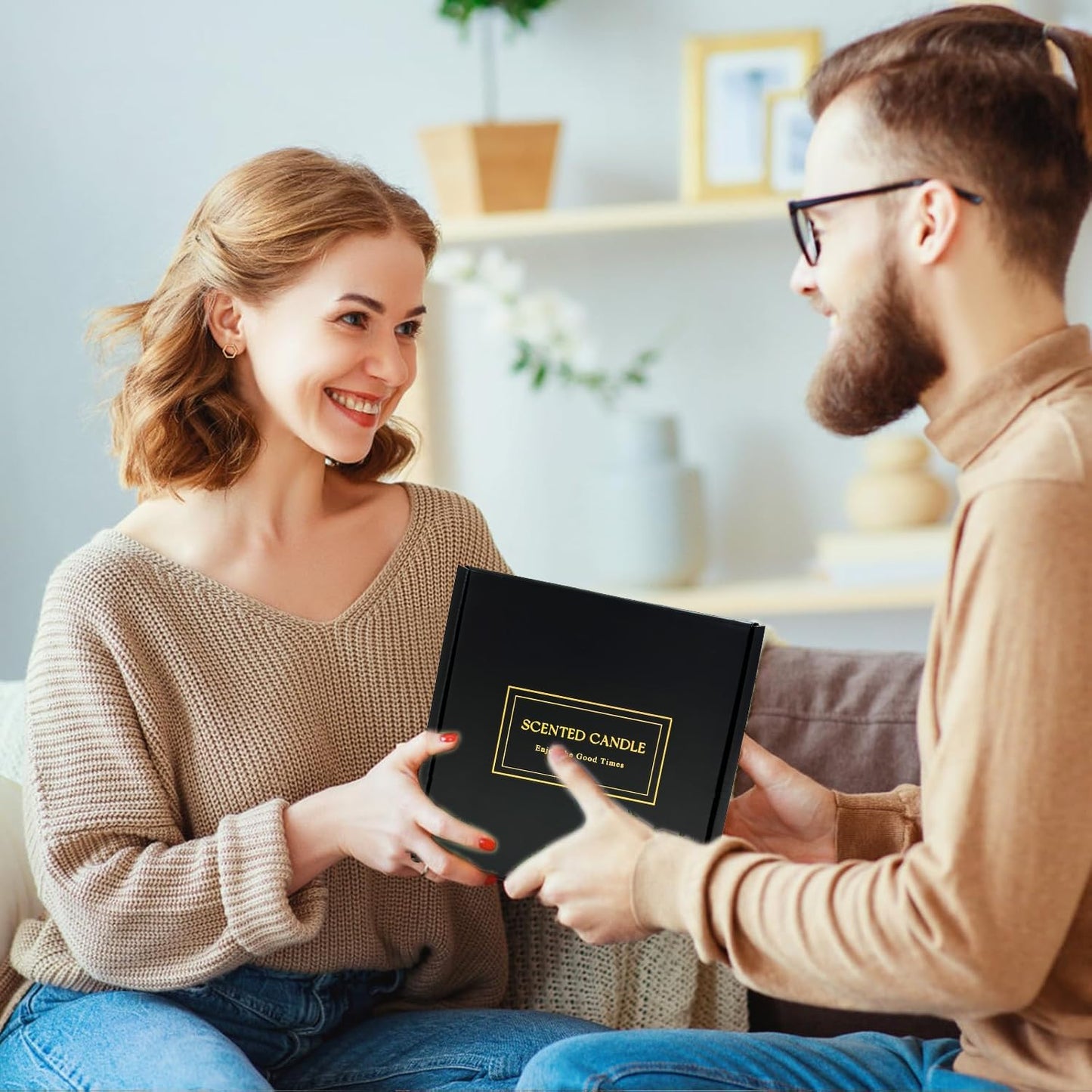 Scented Candles Gift Set for Women ??Soy Wax Small Candle Set with Lavender, Rose, Coconut & Strawberry ??Birthday Gifts for Women, Relaxing Aromatherapy Candles, Home Décor & Holiday Gift Set