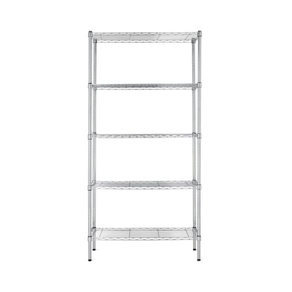 Amazon Basics 5-Shelf Adjustable Heavy Duty Steel Wire Rack, Space Saving Storage Shelving