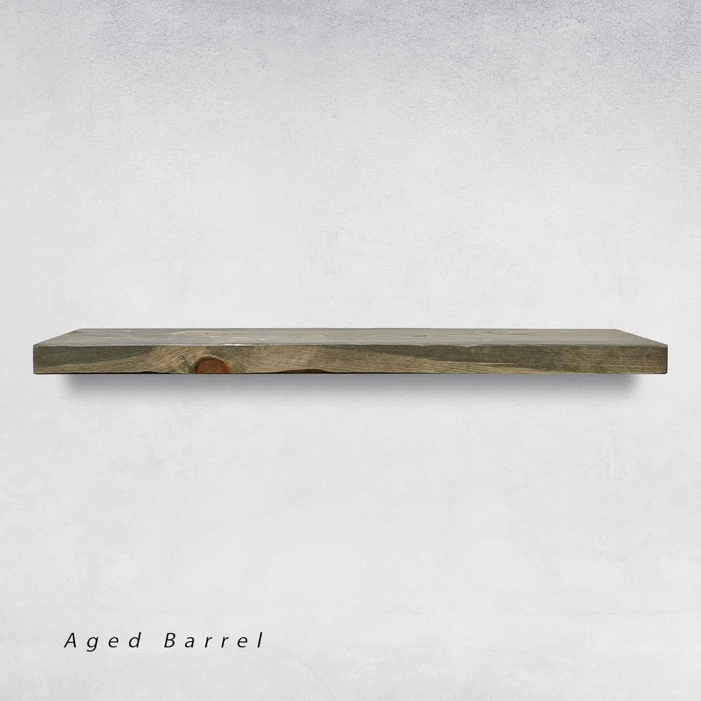 URBANDI, Rustic Floating Shelves, Set of 2, Hidden Bracket, Solid Wood, Heavy Duty, Wall Mounted Shelves, (Grey, 12Wx8D)