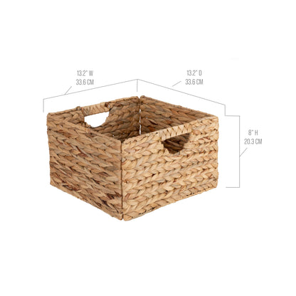 Seville Classics Premium Natural Handwoven Portable Laundry Bin Basket with Carrying Handles