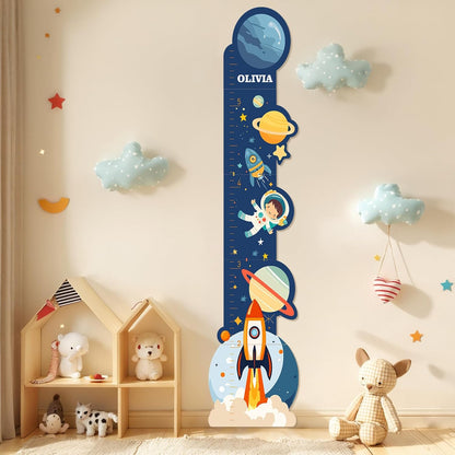 Personalized Name Growth Chart for Wall, Space Height Measurement for Wall, Children Height Chart Ruler, Portable 3D Removable Growth Chart, Wall Height Measurement for Kids