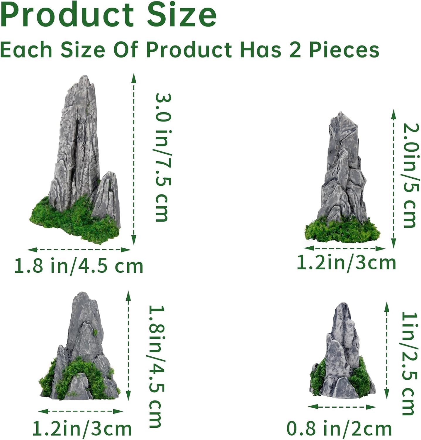 Mini Zen Garden Mountain Decor, Zen Garden Terrarium Accessories Decor Outdoor, Bonsai Figurines Decor Accessories