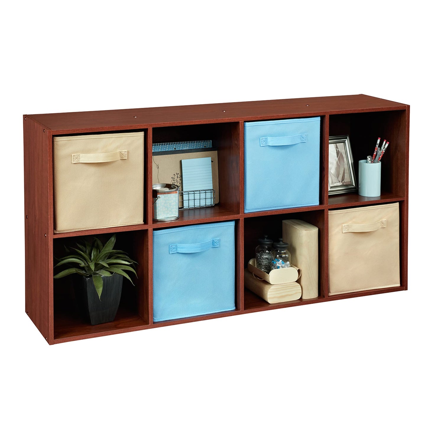ClosetMaid Cubeicals 8 Cube Storage Shelf Organizer Bookshelf, Stackable, Vertical or Horizontal