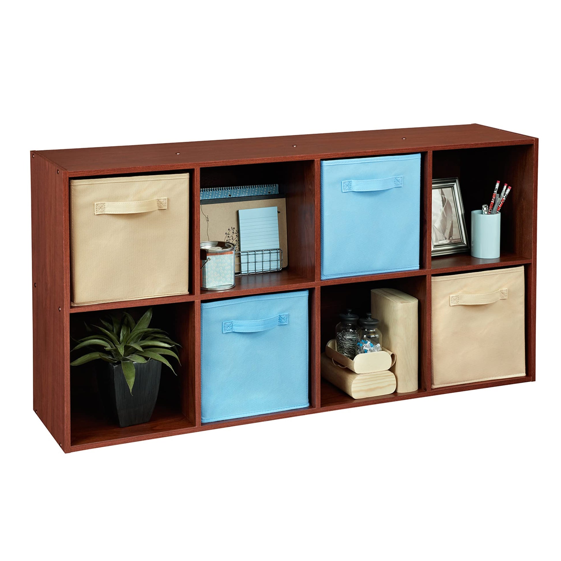 ClosetMaid Cubeicals 8 Cube Storage Shelf Organizer Bookshelf, Stackable, Vertical or Horizontal